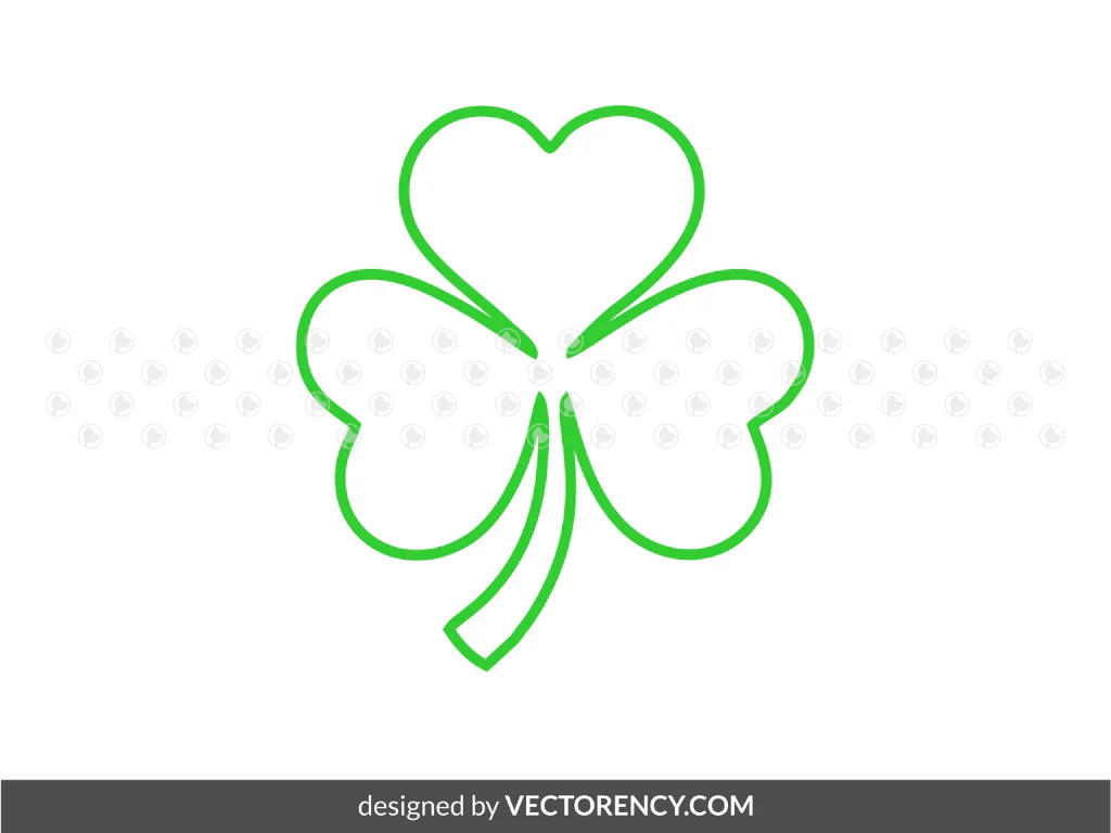 Shamrock Outline SVG EPS DXF