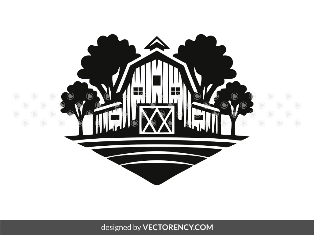 Barn Farm House Vector, Barn SVG