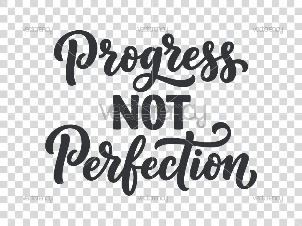 Progress Not Perfection SVG Motivational Quotes Printable PNG