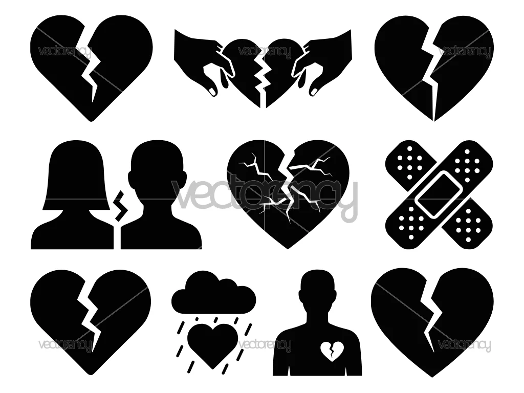 Heartbreak SVG Stock Element Cricut Cut File