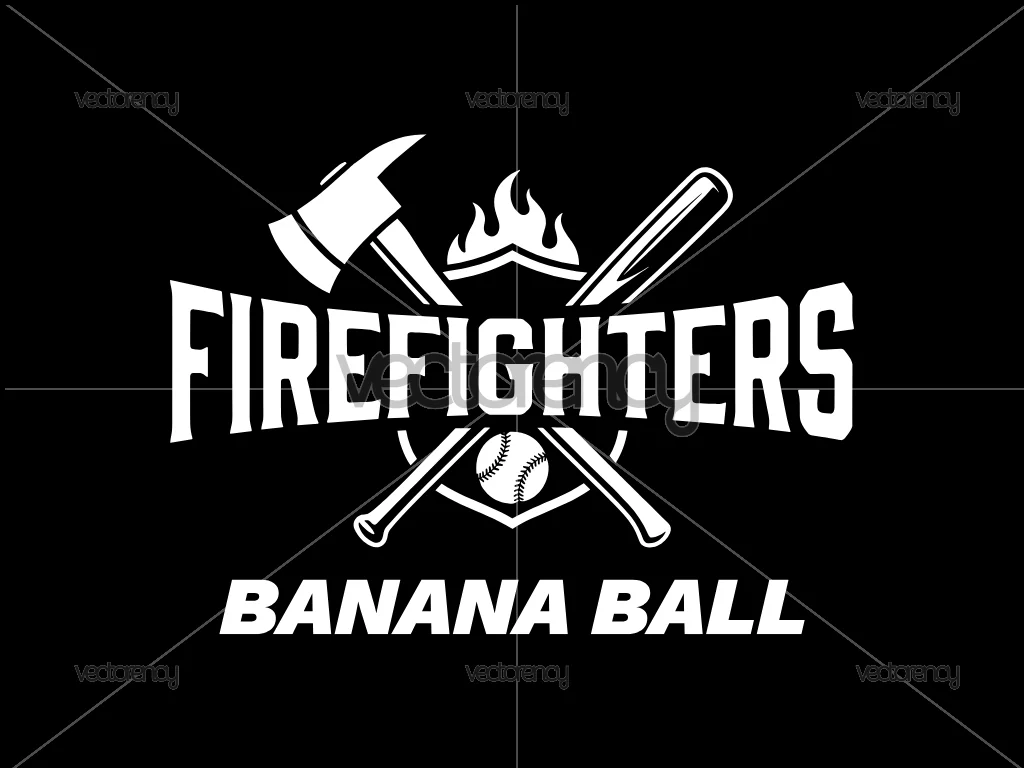 Firefighters Banana Ball Vector SVG PNG T-Shirt Design
