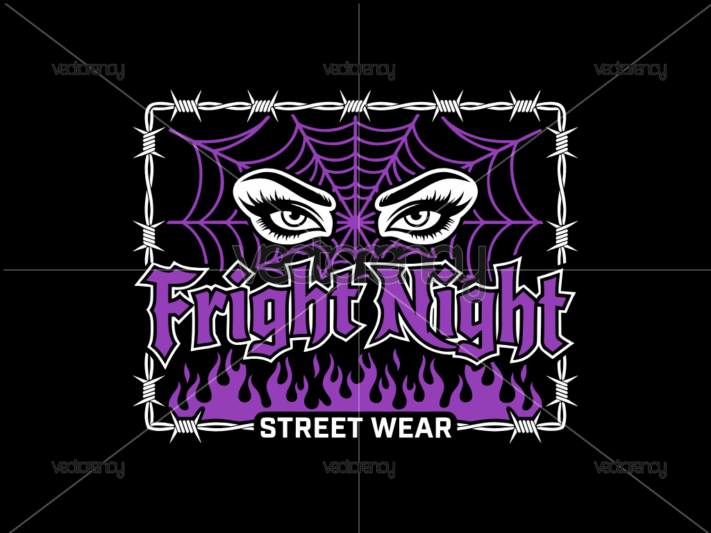 Fright Night Streetwear T Shirt Design Vector SVG PNG EPS
