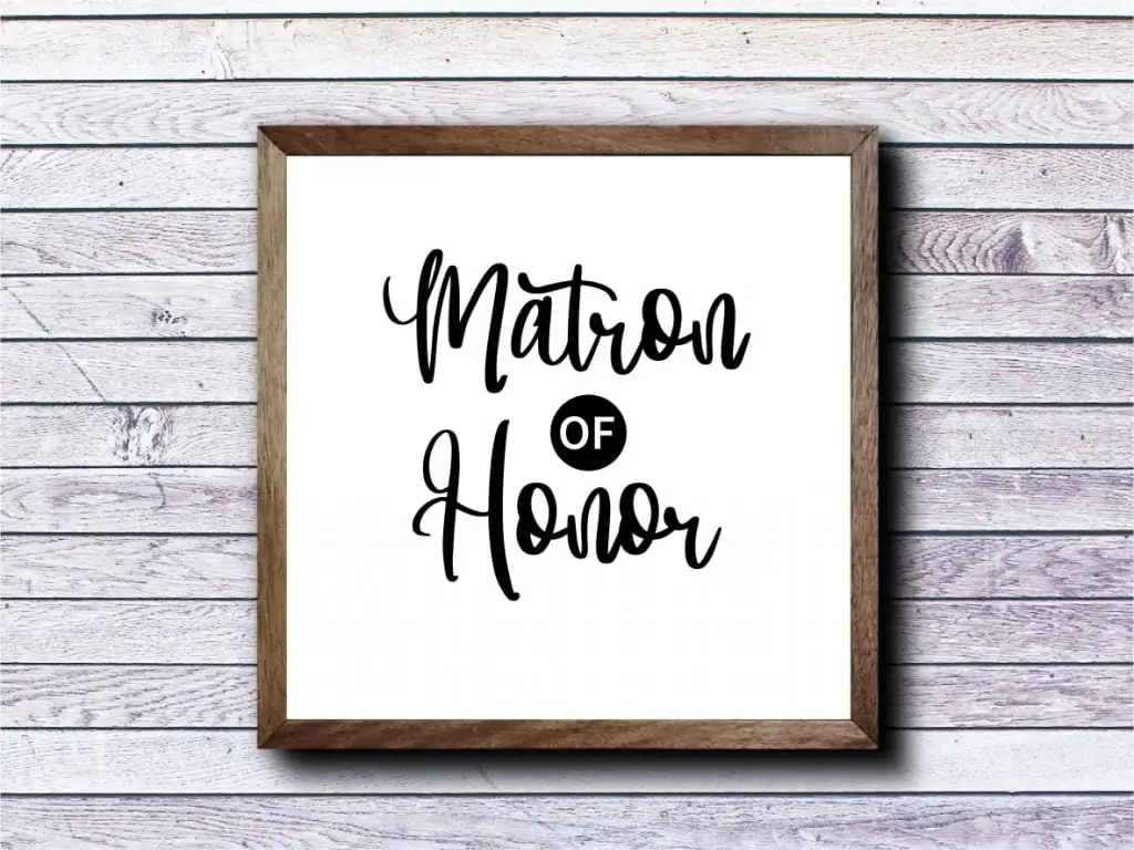 Matron Of Honor SVG