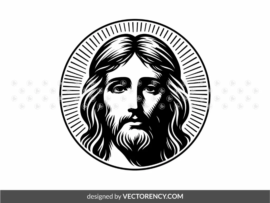 Jesus Face SVG