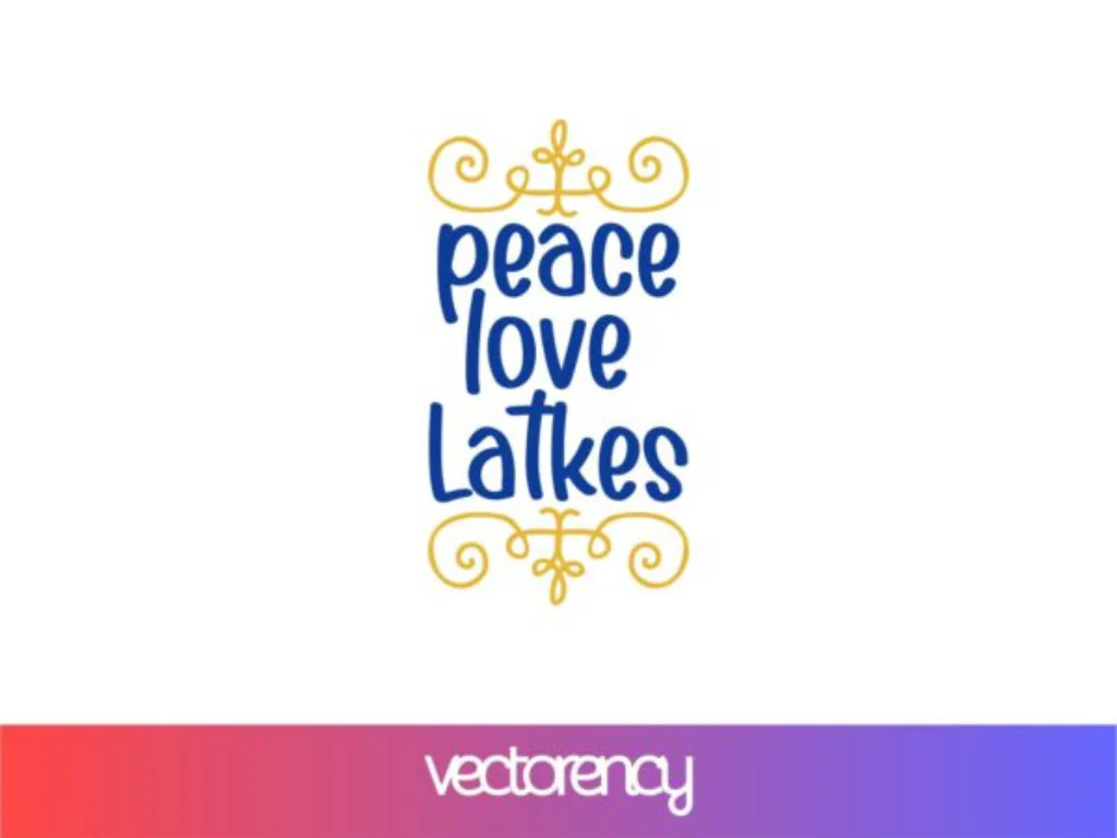 Peace Love Latkes Hanukkah SVG