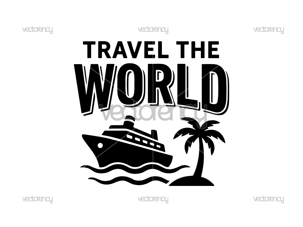 Travel The World SVG Cut File