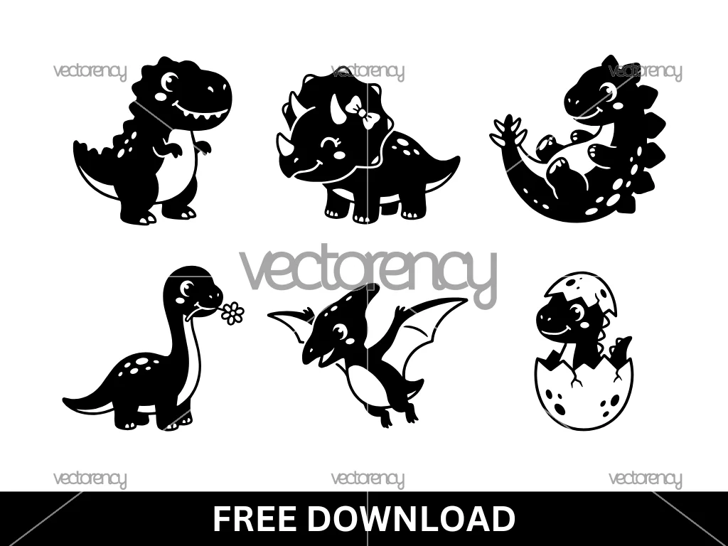 Cute Dinosaur SVG Free