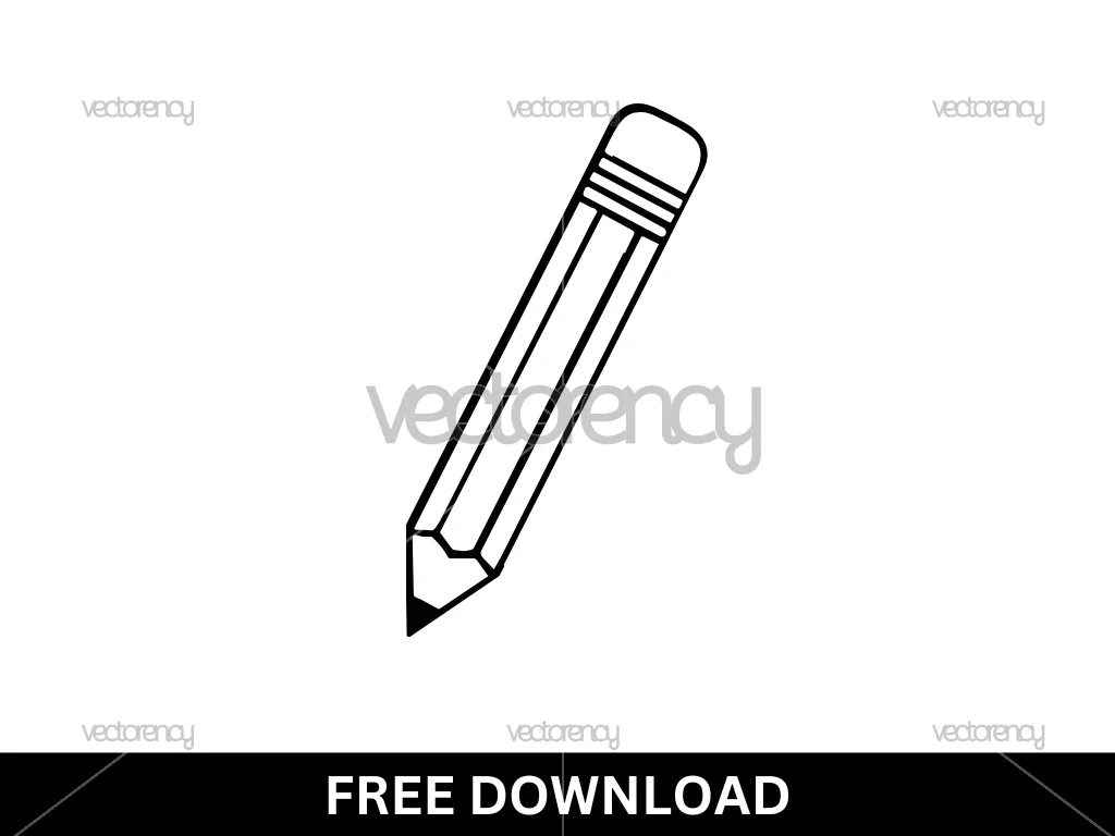 Pencil Outline Clipart SVG Image Download for Free