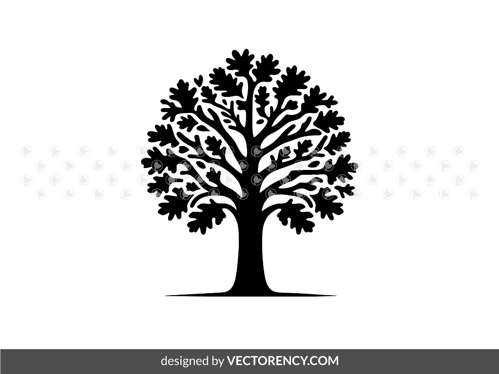 Oak Tree Pictogram Vector