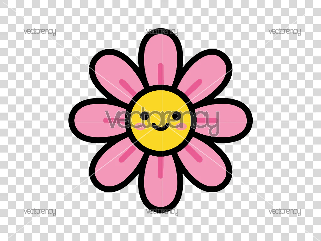 Daisy Kawaii SVG PNG Image