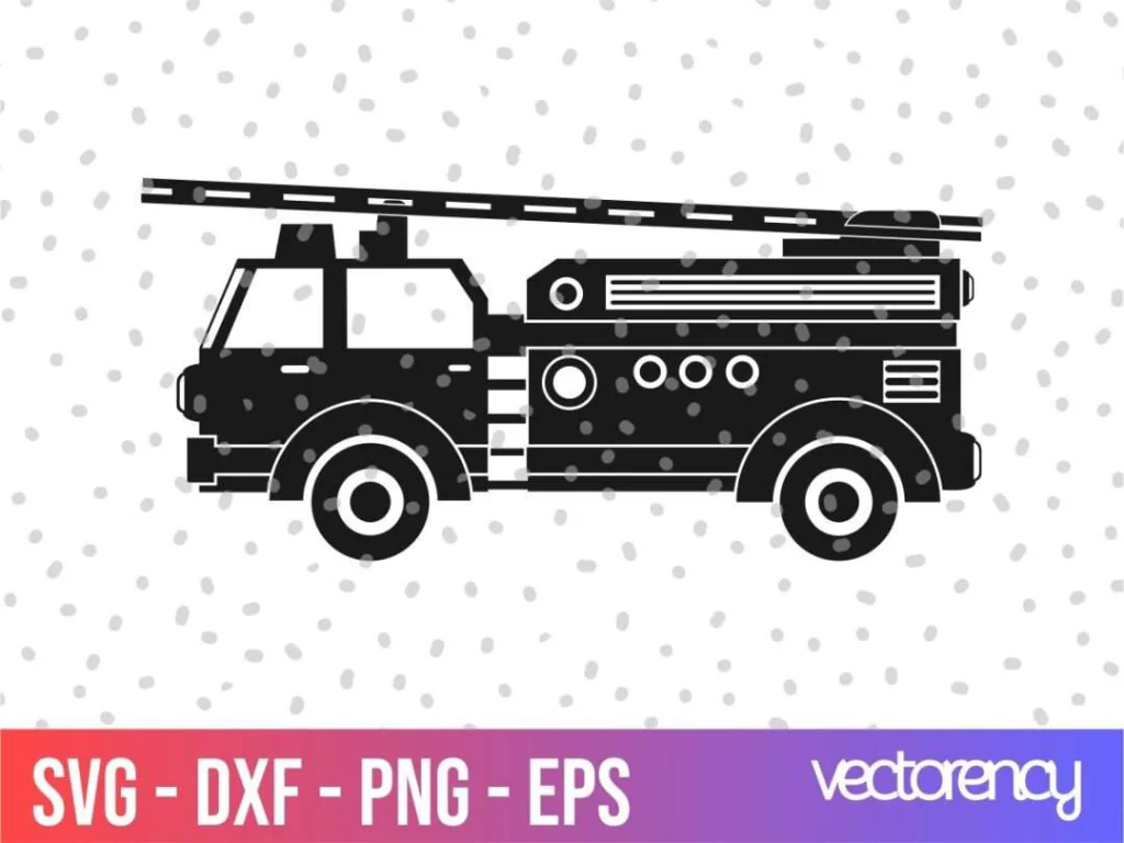 Fire Truck SVG DXF EPS PNG