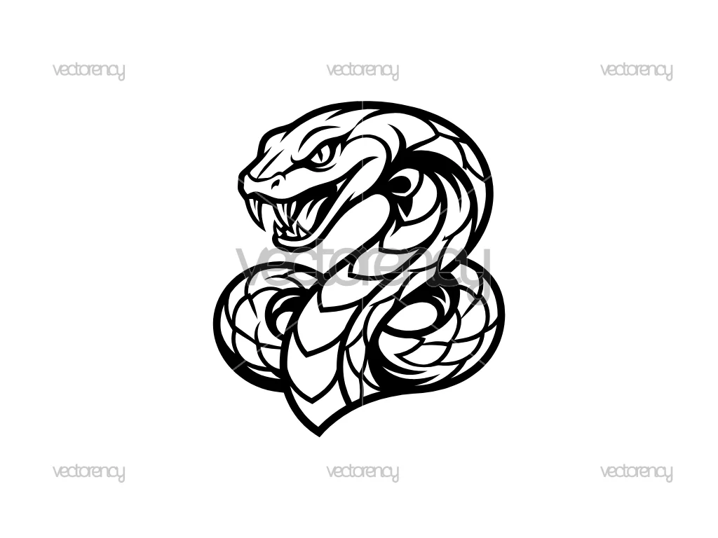 Snake Predator Cut File Logo