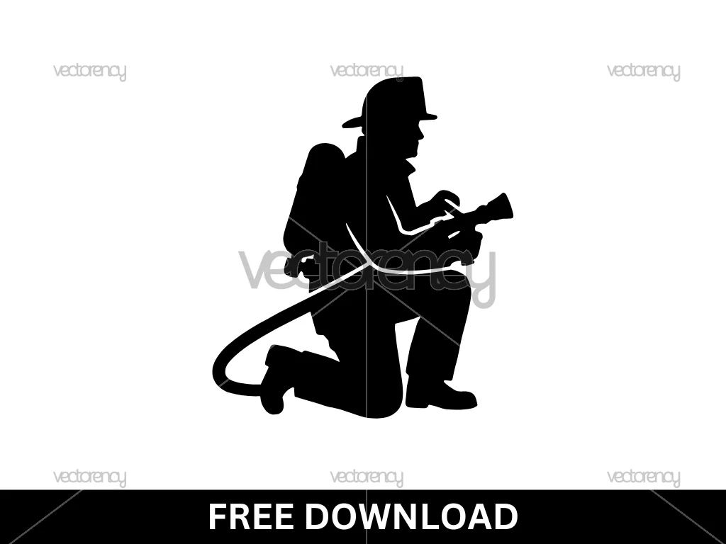 Free Fireman Silhouette SVG