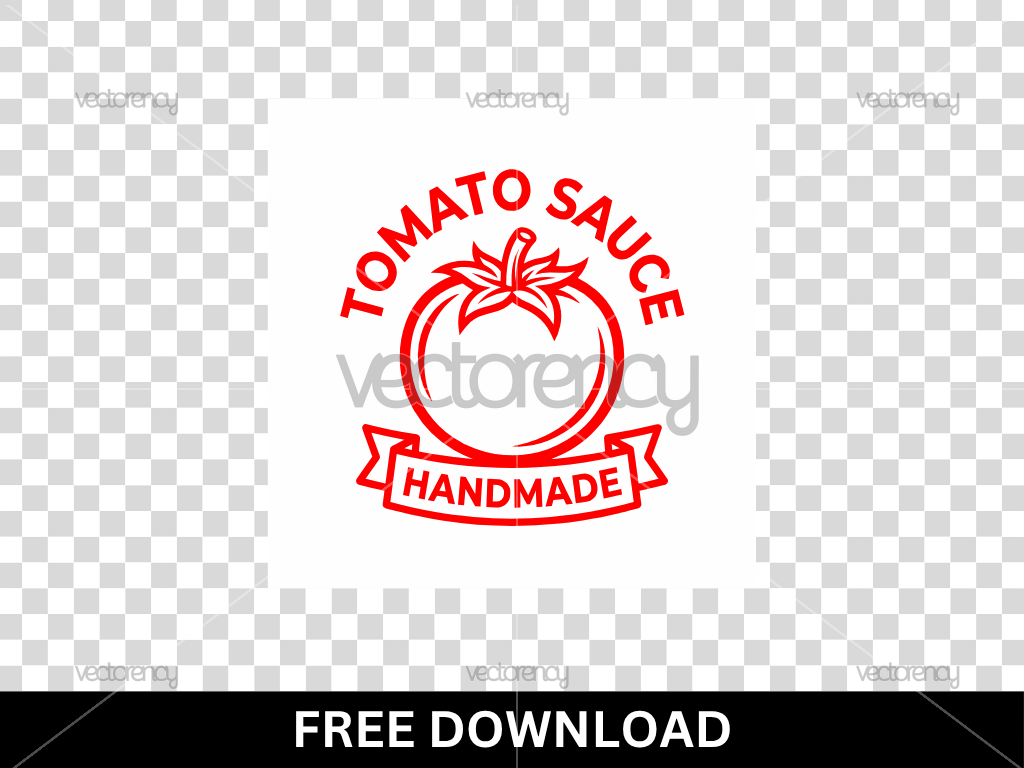 Label Sticker Printable Tomato Sauce Handmade Image PNG SVG Free