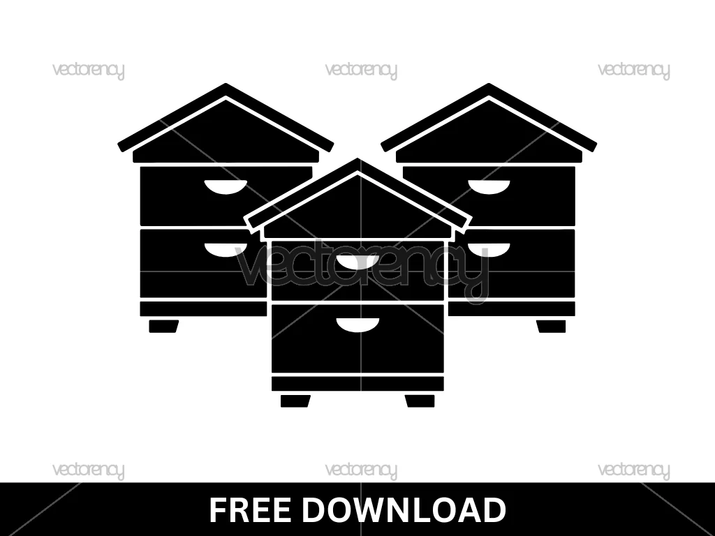Honey Bee Colony House Image SVG Free