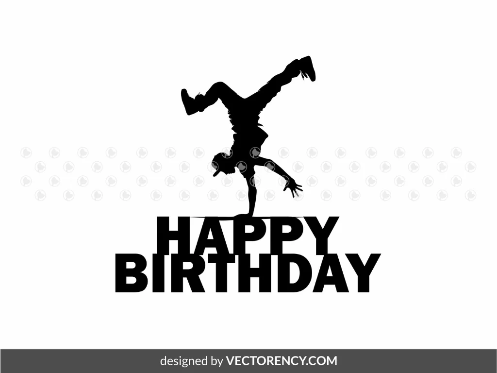 Break Dance Cake Topper Birthday Download