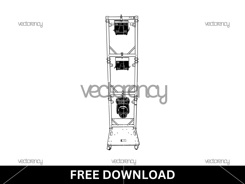 Modular Lighting Tower Vector Free