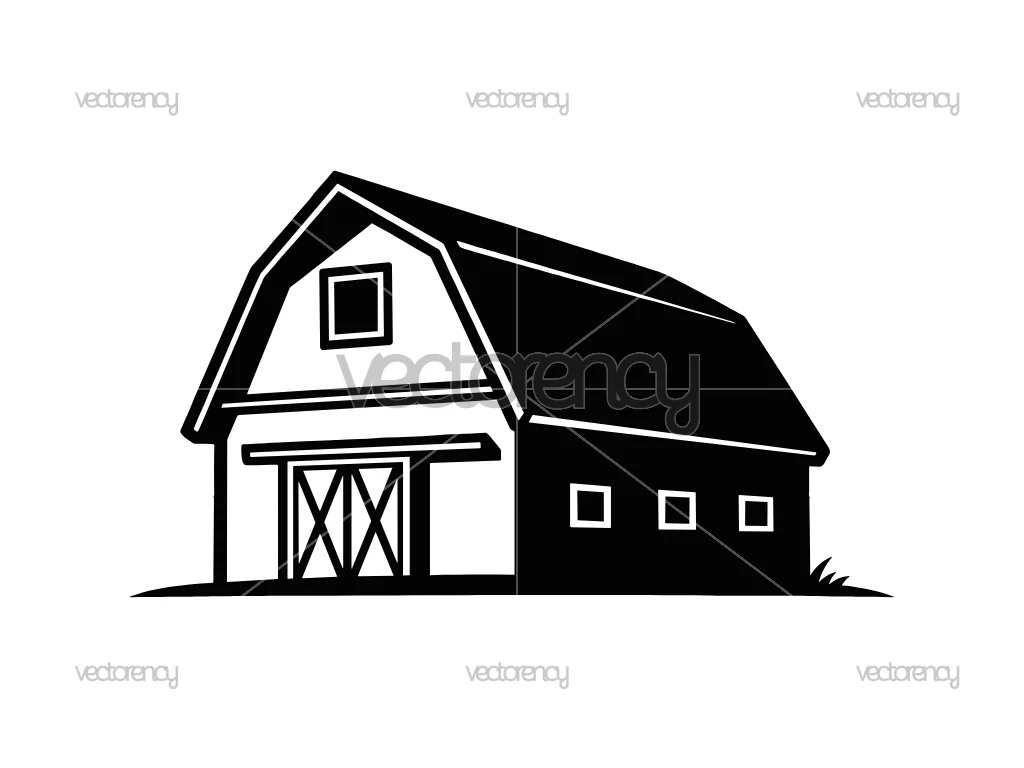 Simple Barn SVG Illustrations for Beginner Crafters