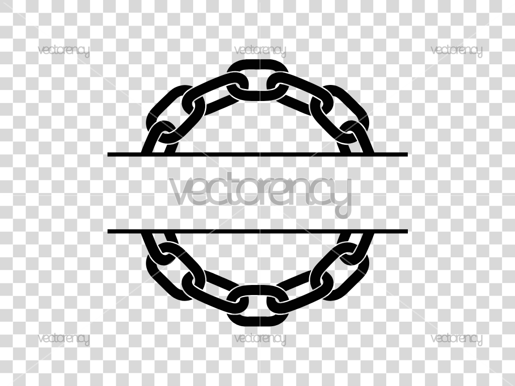 Chain Circle Monogram SVG Name Template