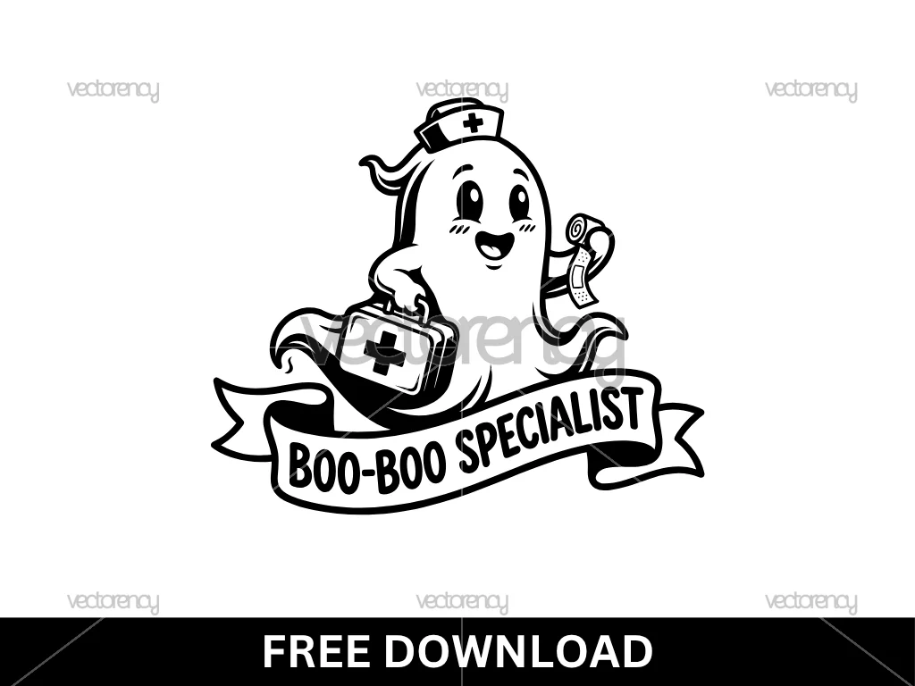 Boo-Boo Specialist SVG Free Halloween Ghost PNG