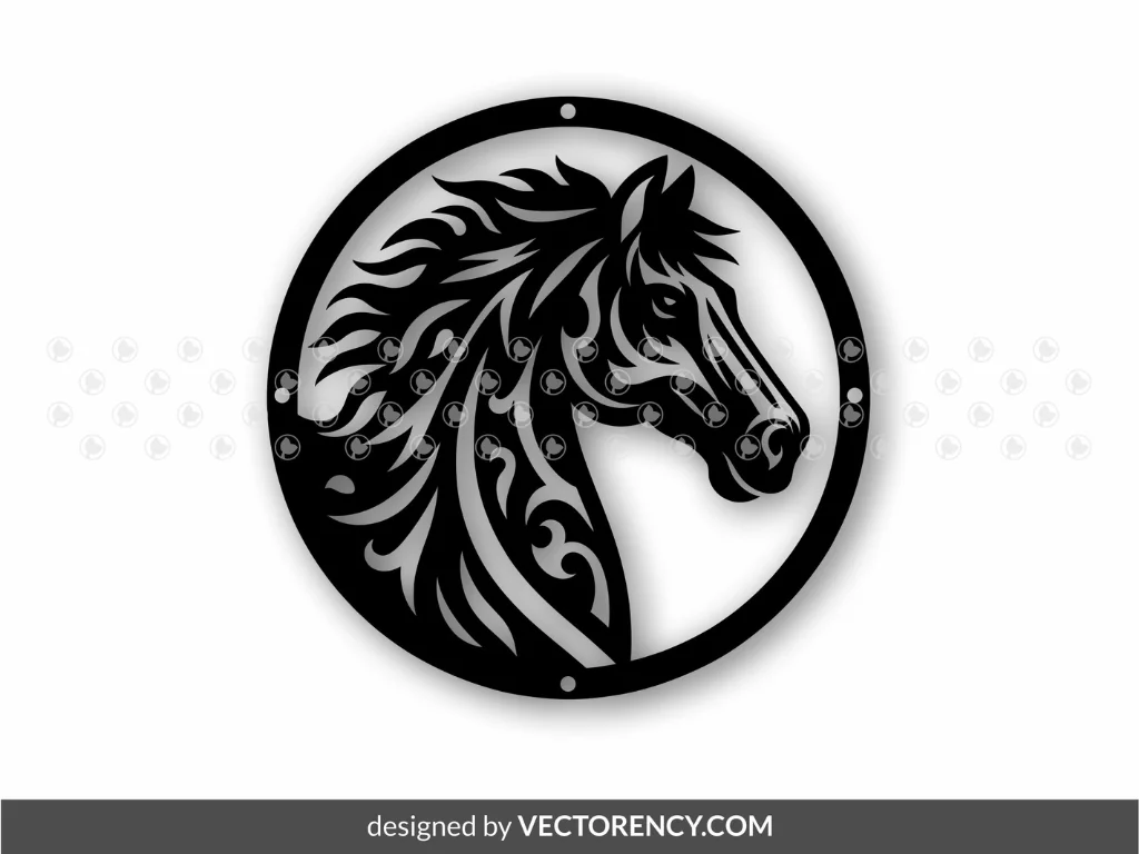 Horse Laser Cut Files DXF PNG SVG EPS Vector