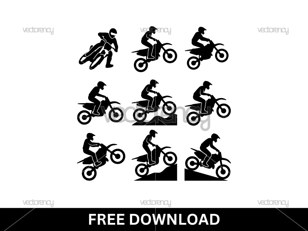 Motocross SVG Free Silhouette Dirt Bike Clipart Motocross Clipart