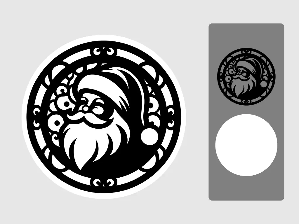 Santa Stencil Layered SVG 3D Cricut