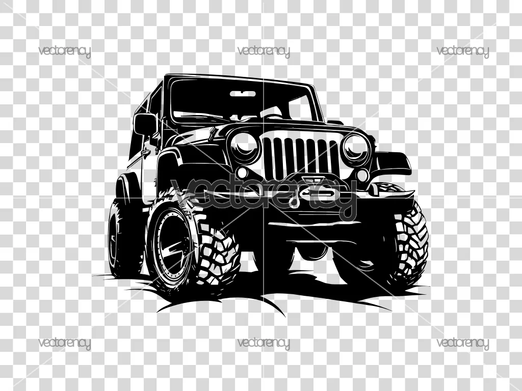 Jeep Car SVG Clipart Vector