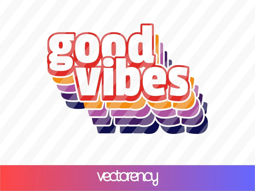 Good Vibes SVG Vintage Style Trending Shirt Design