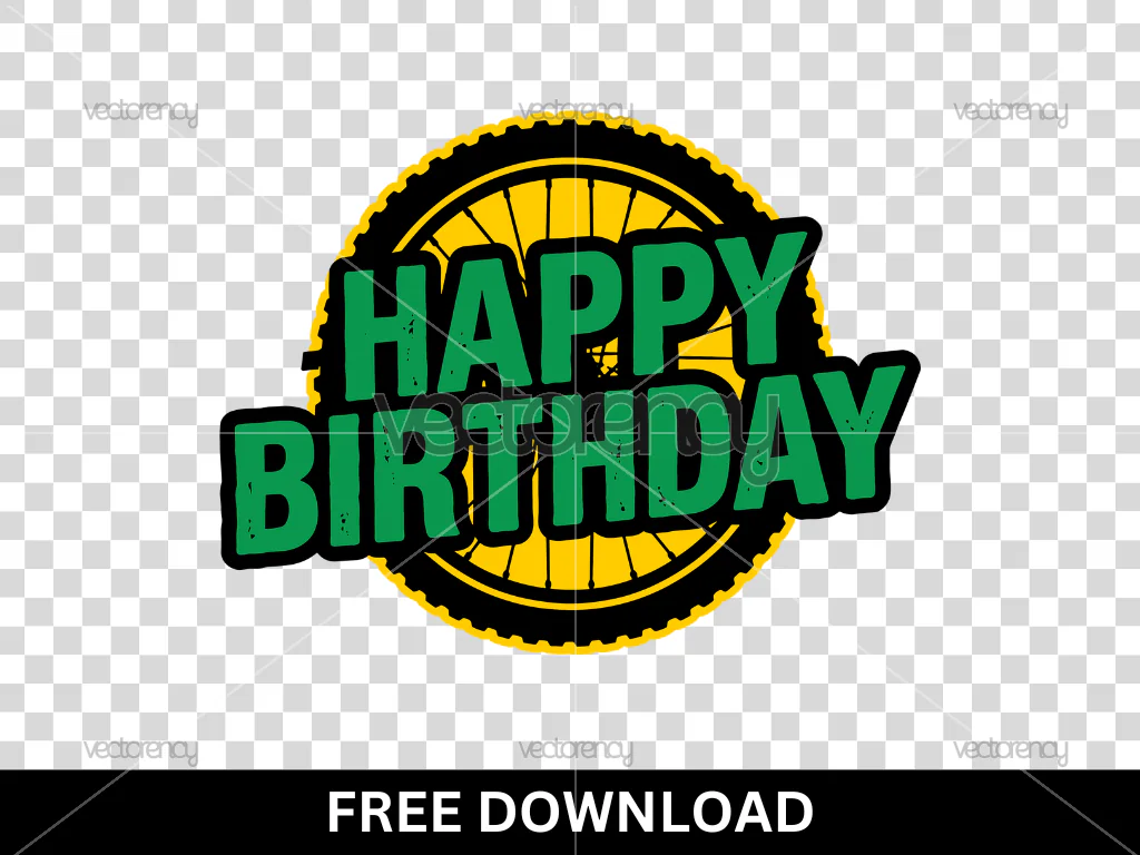 Happy Birthday BMX Cake Topper Image Clipart Free Download