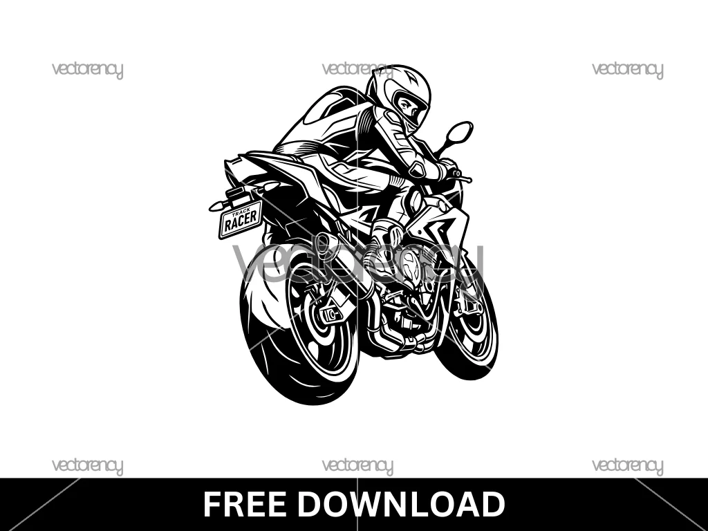 Motorcycle Rider SVG Free Download