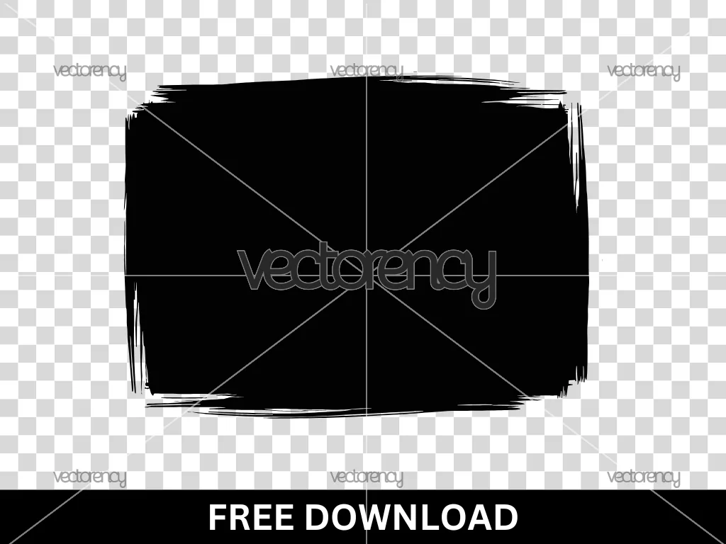 Rectangle Brush Shape Clipart SVG Free