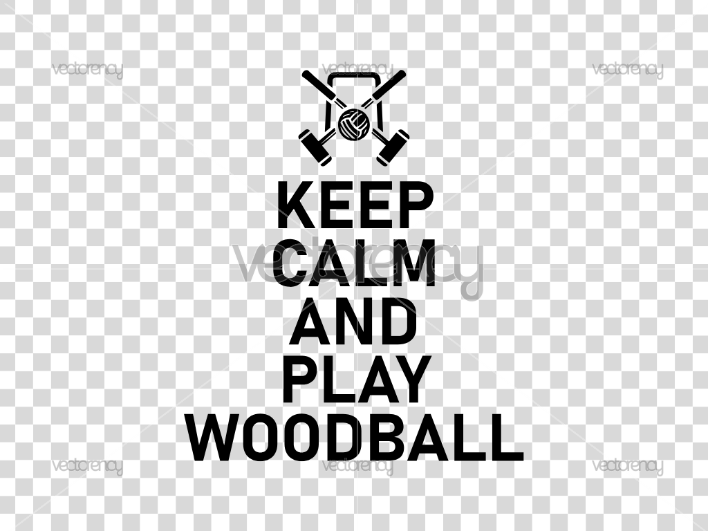 Keep Calm and Play Woodball Design Image Vector PNG SVG
