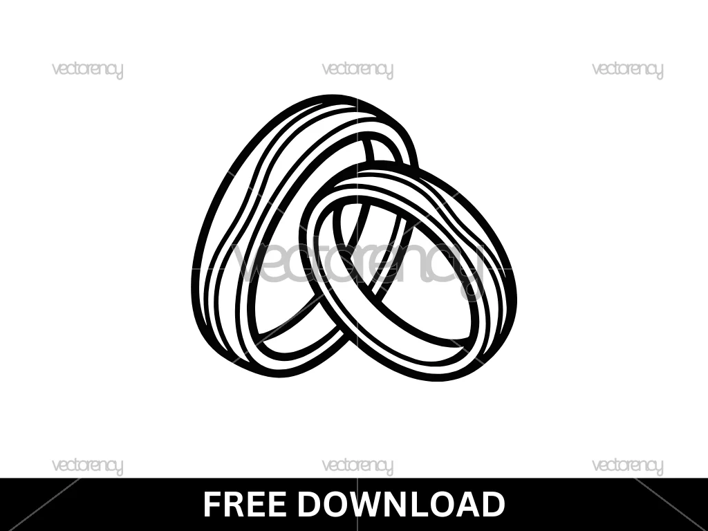 Free Couple Rings Cut File Vector SVG