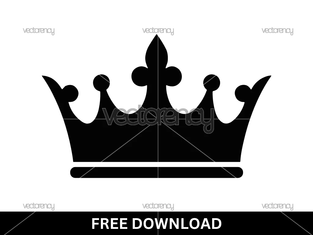 Crown Isolated On White Background Free Vector