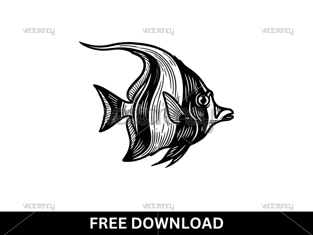 Moorish Idol Fish Vector Free