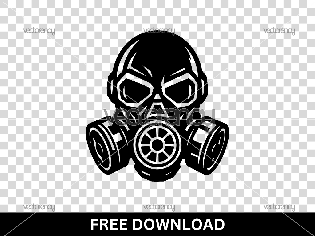Gas Mask Cyberpunk SVG Free