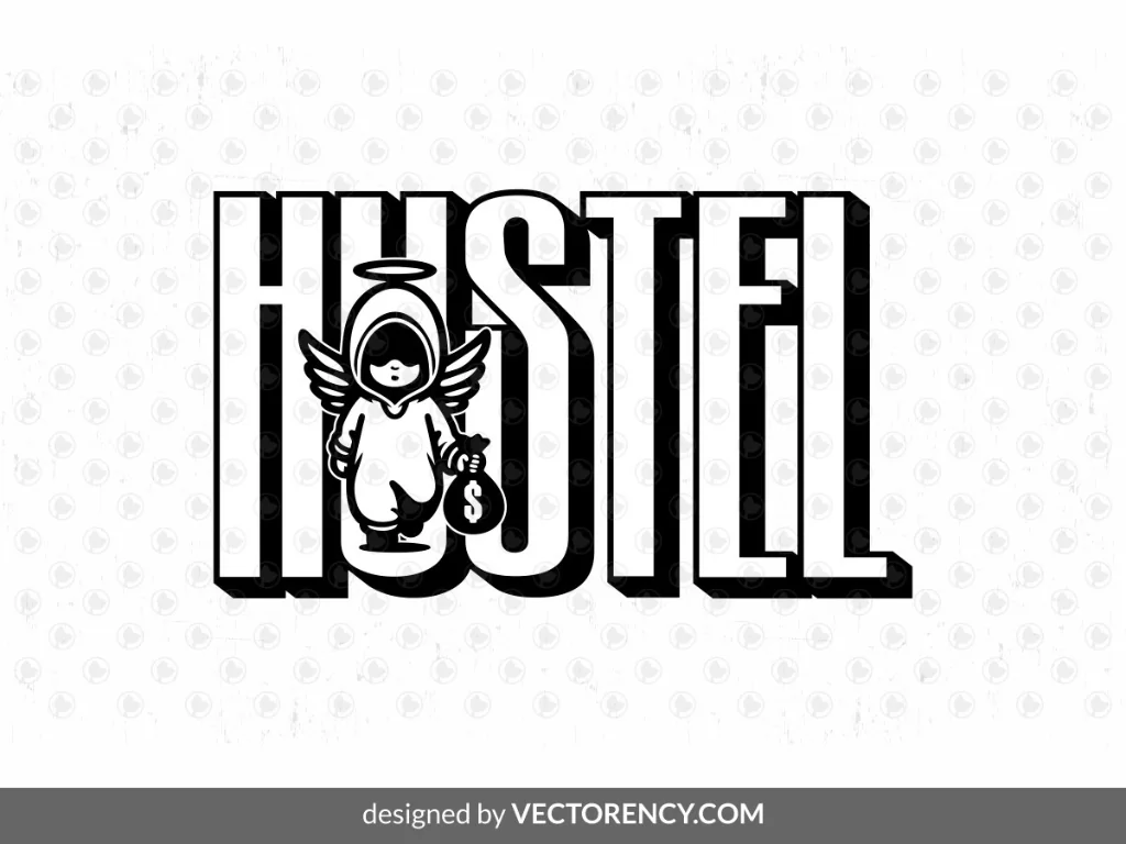 Hustle Angel Wings for T-shirt or Logo Design