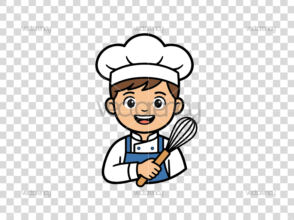 Chef Kid Boy Cartoon Clipart
