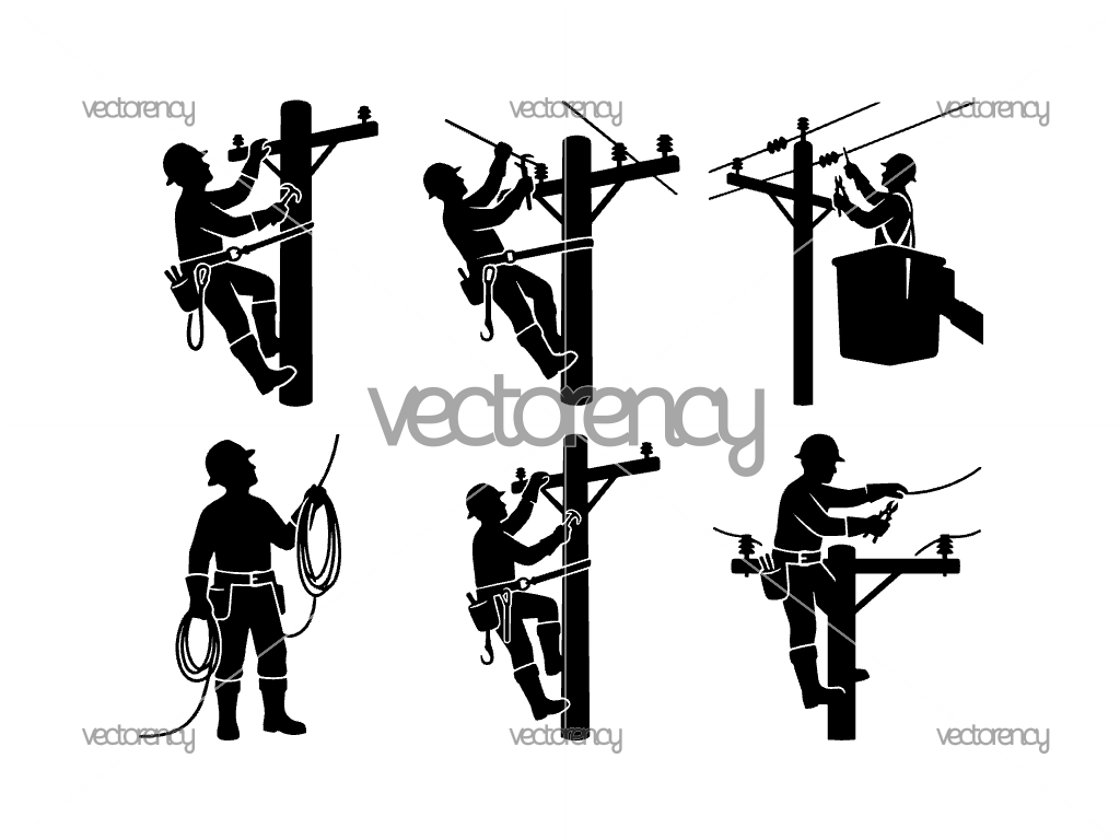 Lineman Silhouette Vector SVG