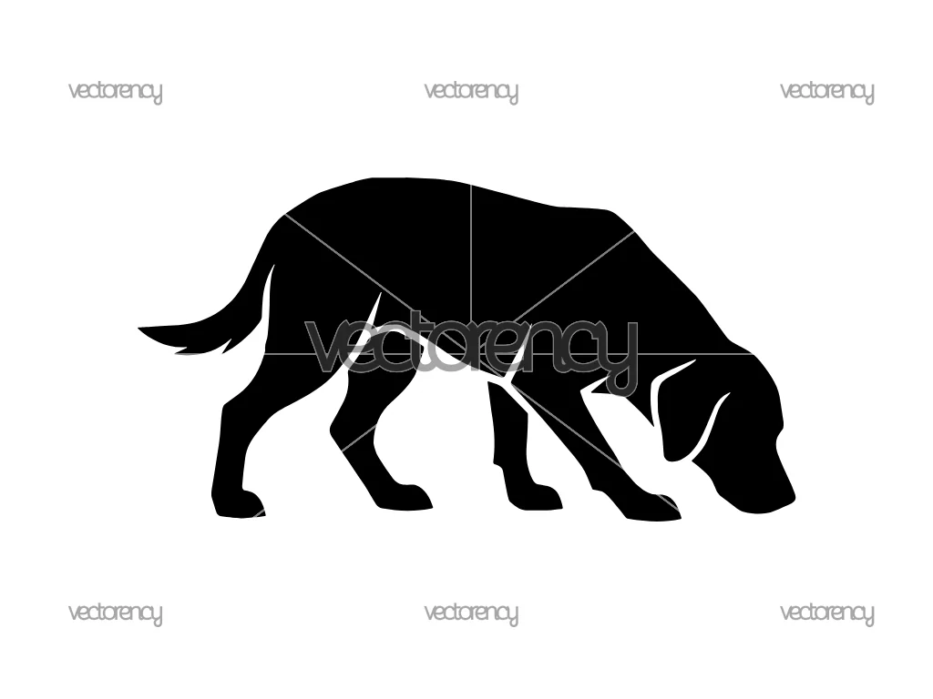 Sniffing Dog, German Shepherd, DXF, PNG, EPS