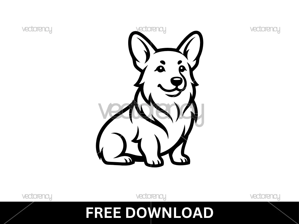 Corgi Dog Cut File SVG Free