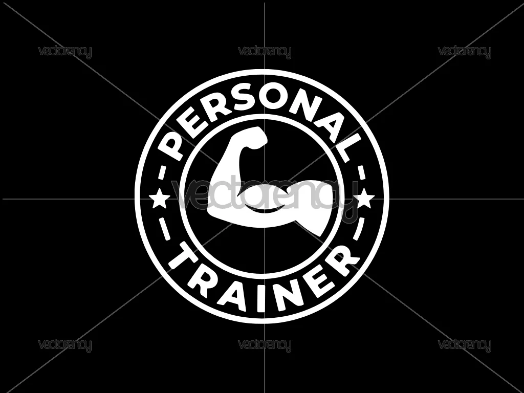 Fitness Personal Trainer Circle SVG