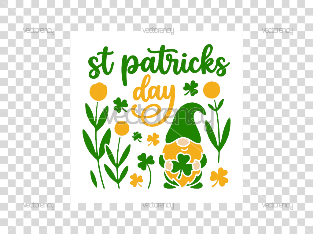 St Patrick’s Day SVG Cricut Clover Gnome