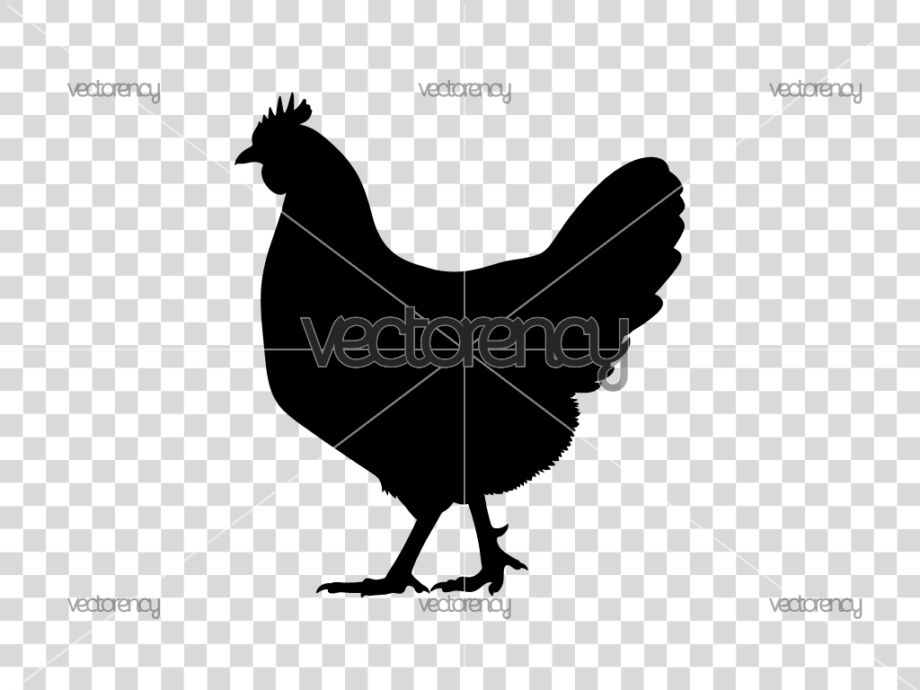Chicken Silhouette SVG PNG EPS DXF