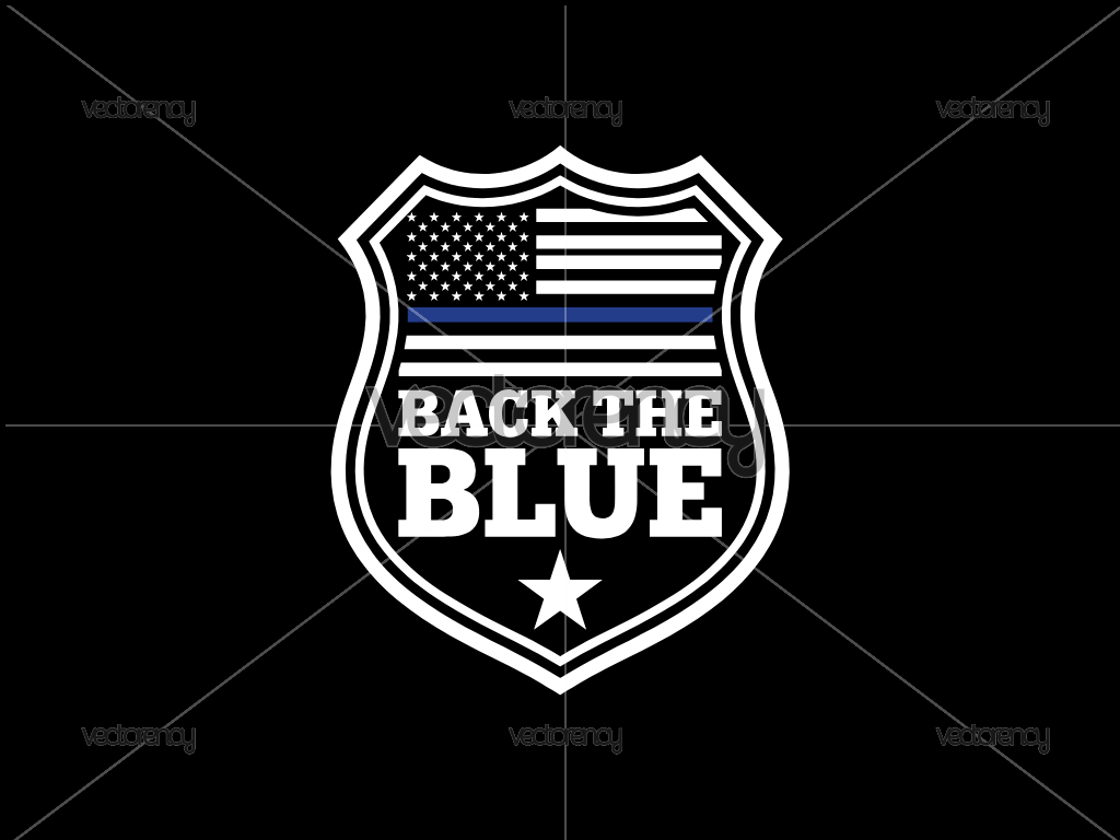 Back The Blue SVG File