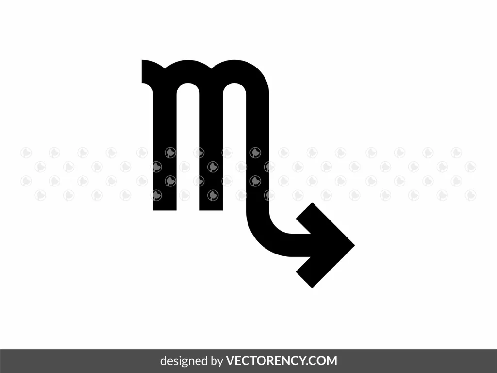 Minimalist Scorpio Zodiac Logo SVG