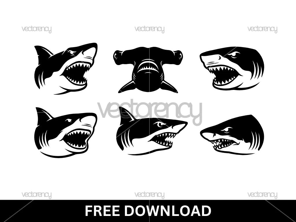 Shark Head SVG Free Download Cut File
