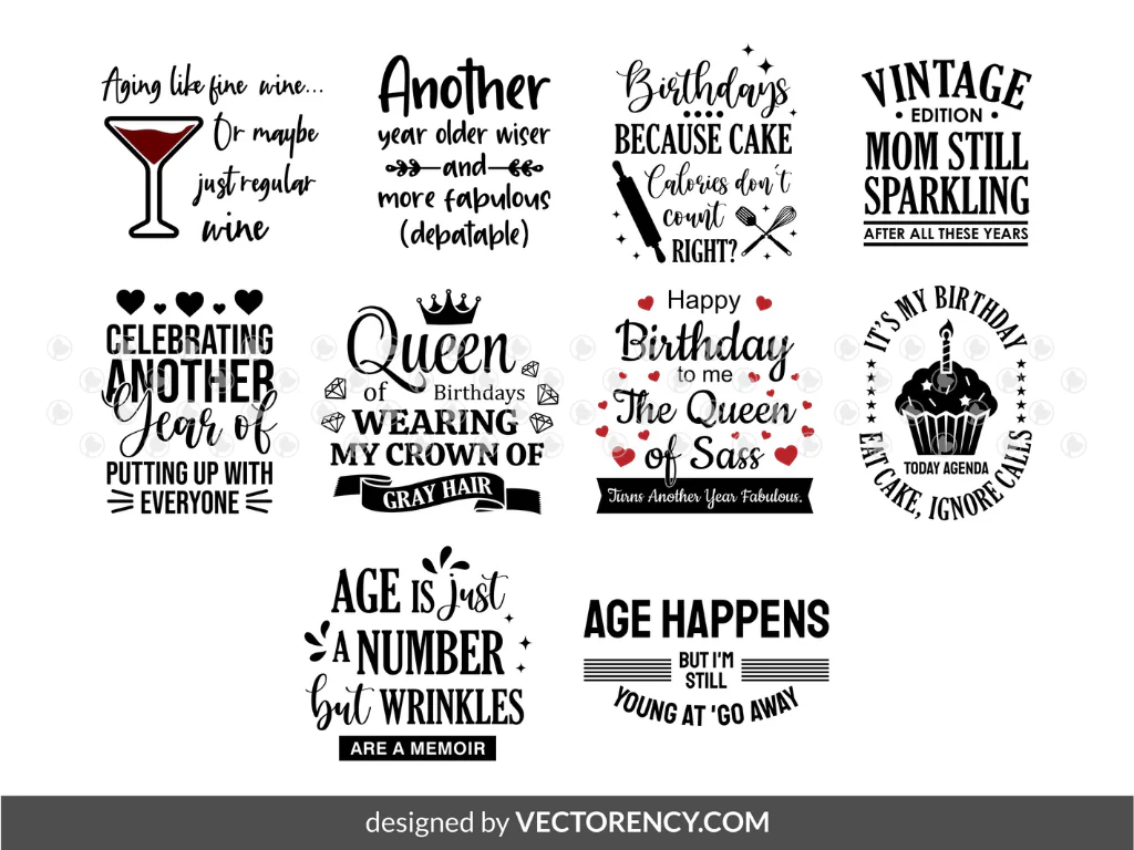 Funny Birthday Mom SVG, Sarcastic T-Shirt Design, Cricut, Vector