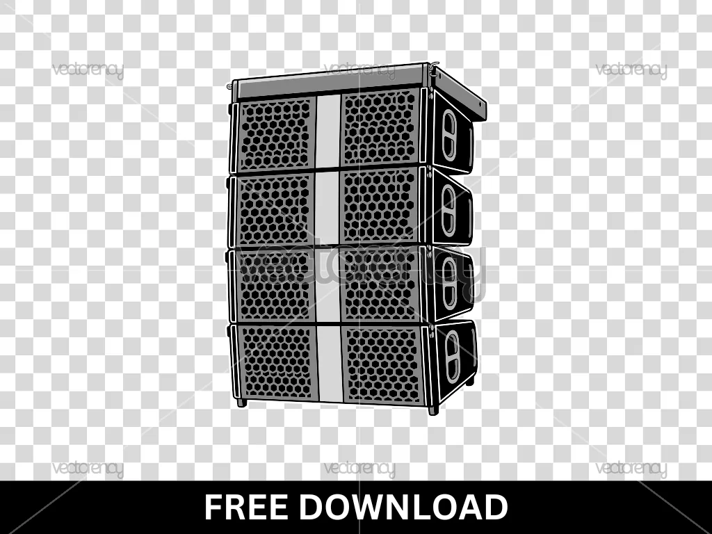 Line Array Speaker Audio Free Vector File Download